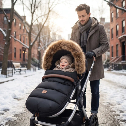chanceliere cosy bebe thermobaby avec bébé en ville avec papa
