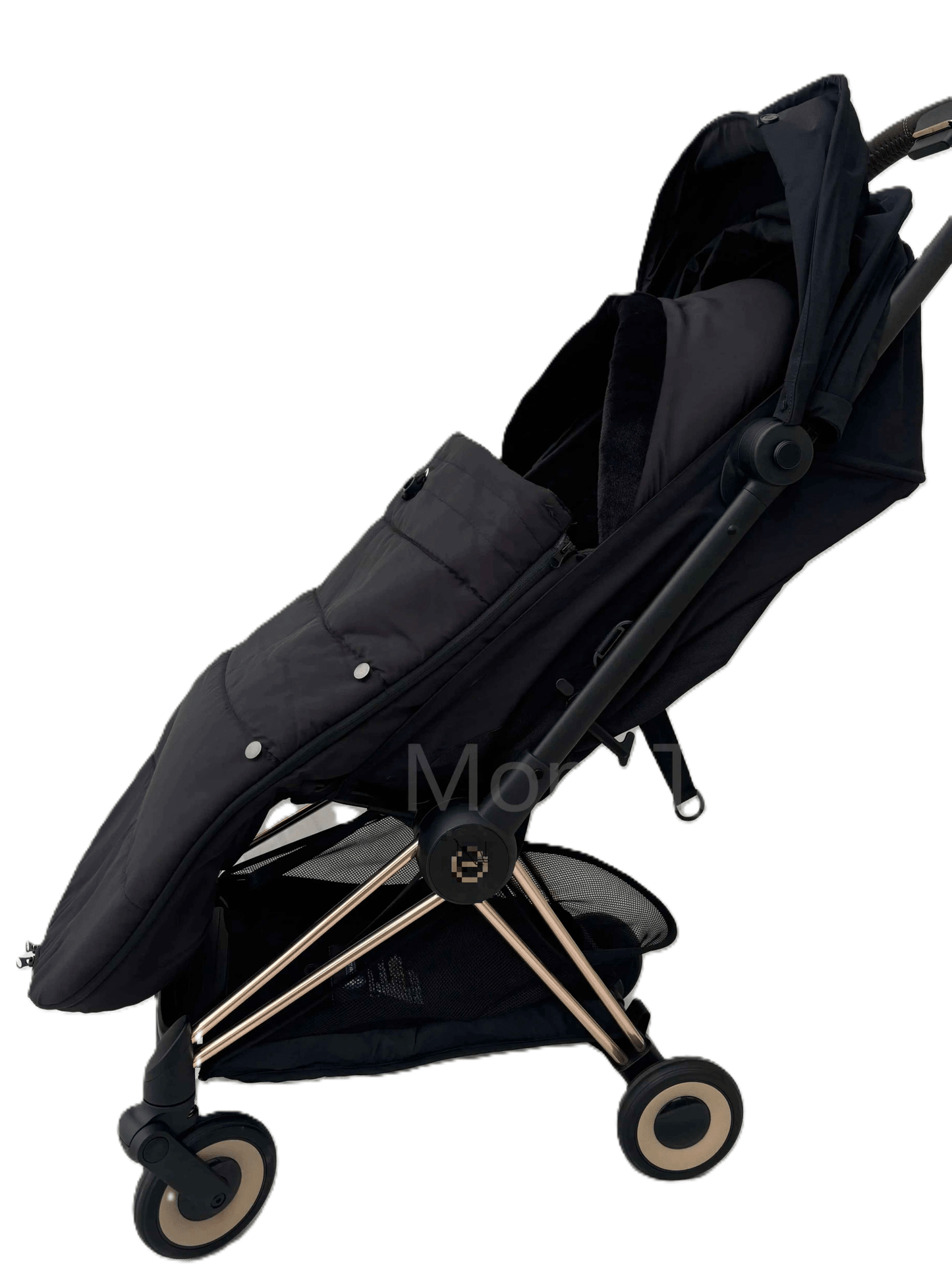 chanceliere cosy hiver velours confort fixée sur la poussette