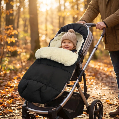chanceliere cosy thermoglisse avec bébé au bois avec papa