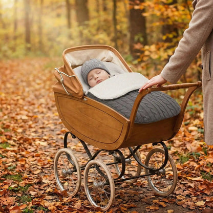 Chancelière hiver poussette | Laine Tricotée - Havre Bébé