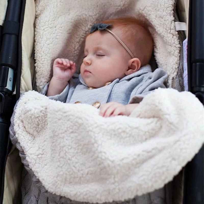 Chancelière hiver poussette | Laine Tricotée - Havre Bébé