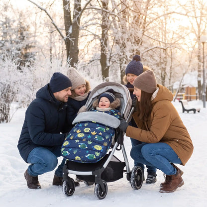 chanceliere hiver sweet avec bébé au parc avec sa famille