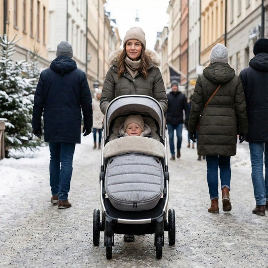chanceliere cosy thermobaby avec bébé en ville avec maman