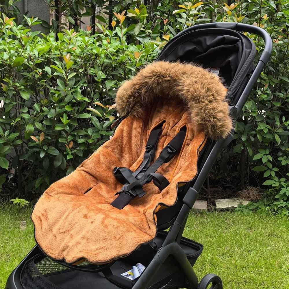 Chancelière poussette | CozyWinter - Brun  comme coussin