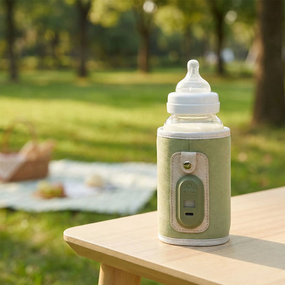 chauffe-biberon portable USB express sur la table au parc