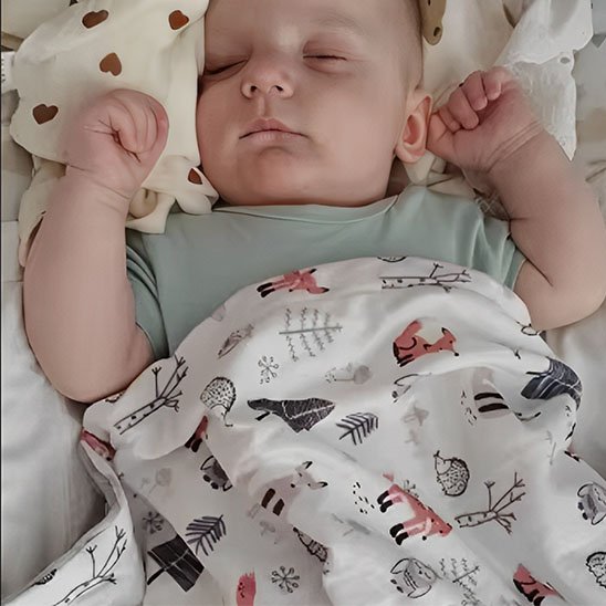 couverture bébé aisance sur bébé endormi