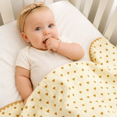couverture bébé sereine avec bébé