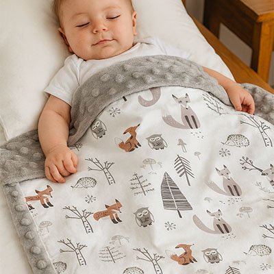 couverture cosy hiver chaude sur bébé au lit