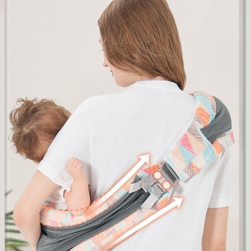 écharpe de portage bébé cosybaby vue par derrière