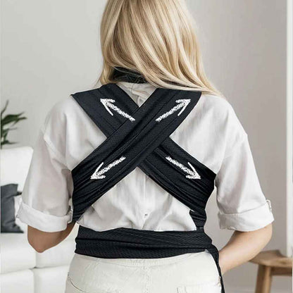 écharpe de portage bébé freshcarry vue par derrière