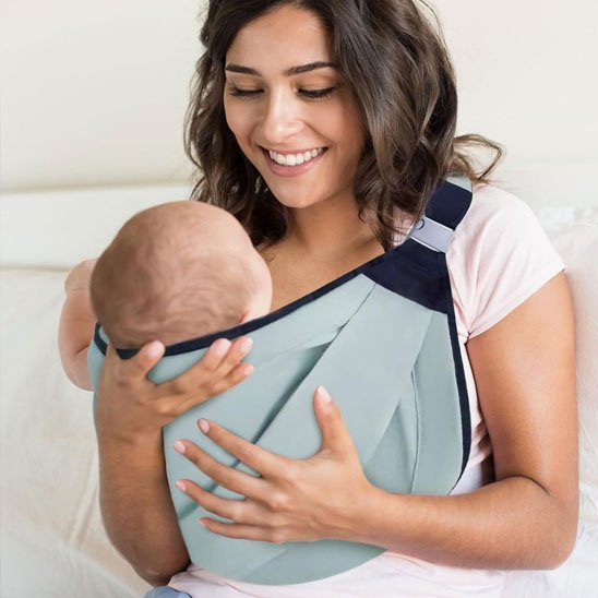 echarpe de portage cosy ergonomique avec bébé