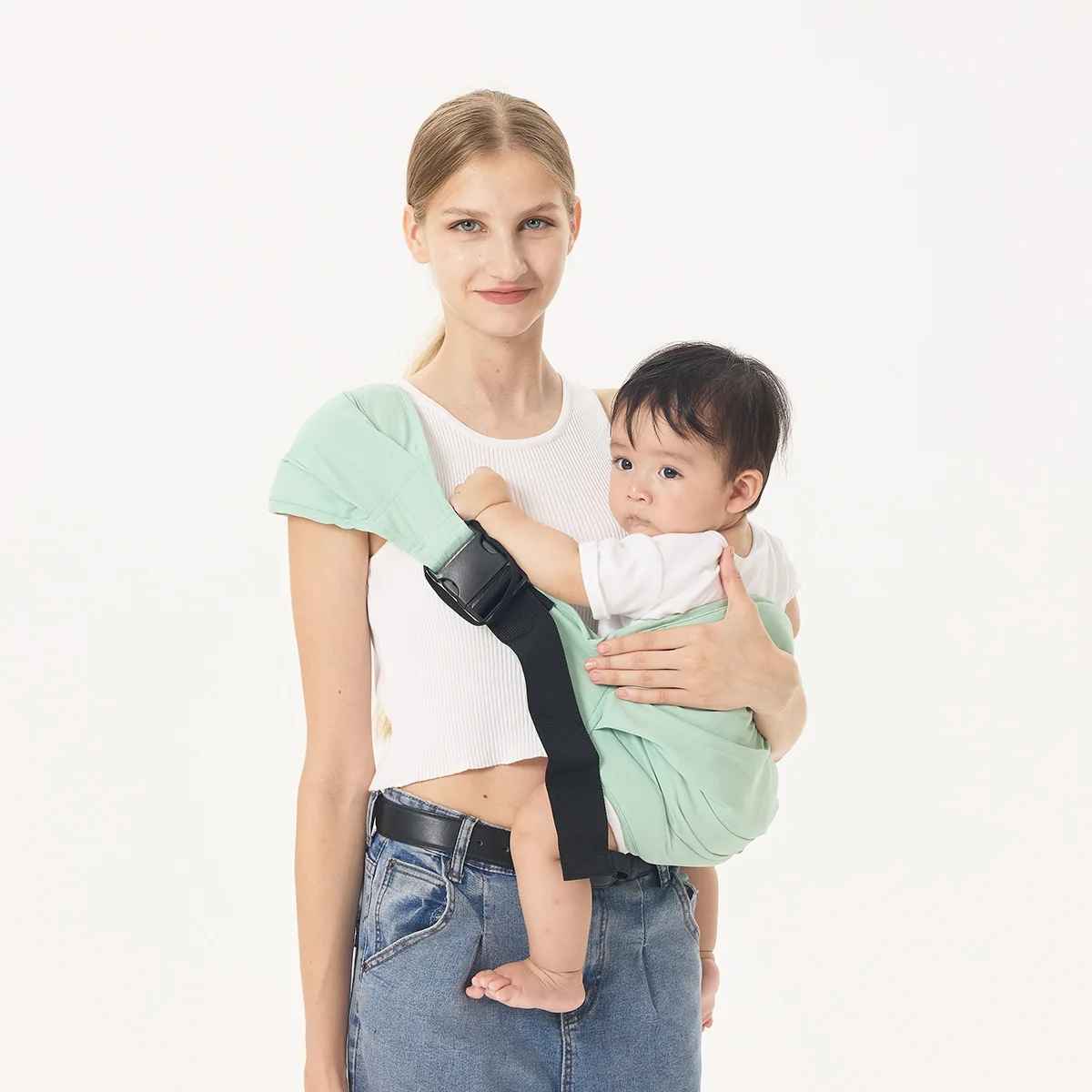 écharpes de portage installrapide avec bébé et maman