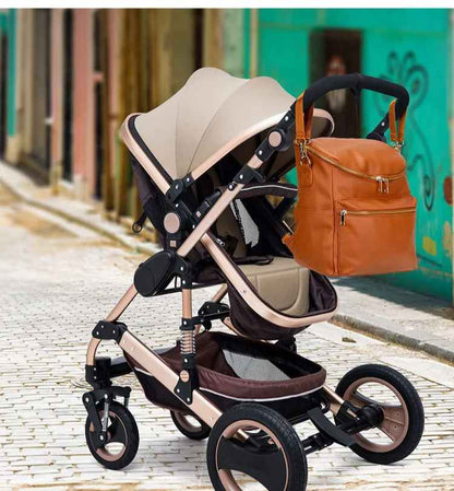 Grand sac à langer imperméable | Marron - Havre Bébé