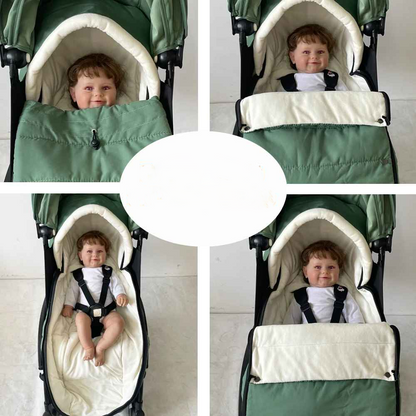 installation bébé dans chanceliere cosy hiver douillette universelle 