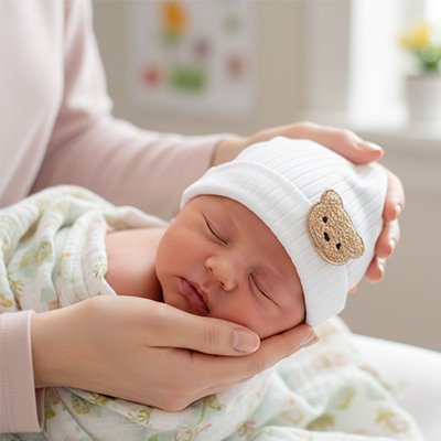 maman avec bébé porte bonnet bébé naissance câlin