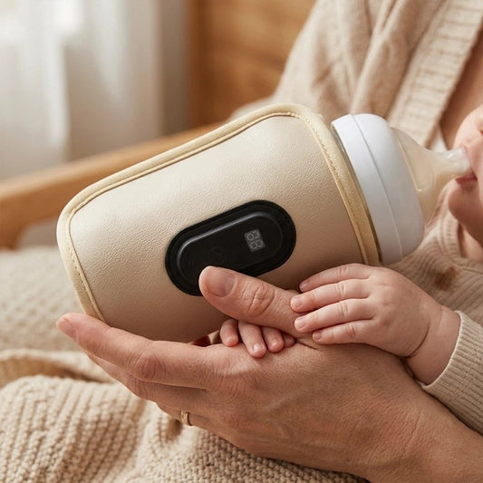maman et bébé avec chauffe biberon usb rapide