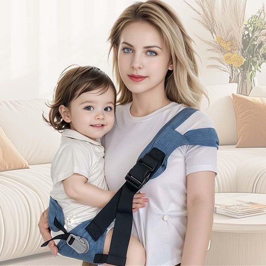 maman porte bébé en echarpe de portage douillet ergonomique au salon