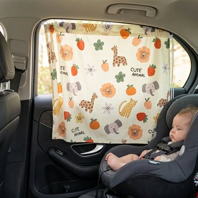 pare soleil pour voiture confort fixé sur vitre avec bébé