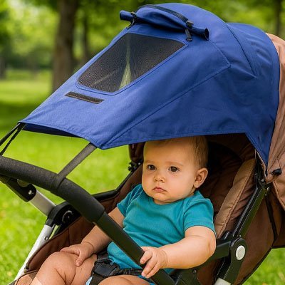 Pare soleil poussette | Ajustable - Havre Bébé