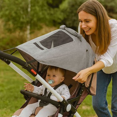 Pare soleil poussette | Ajustable - Havre Bébé