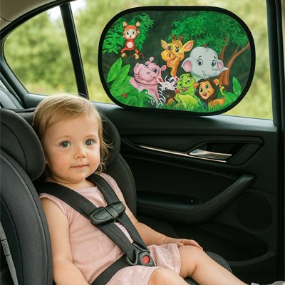 pare soleil voiture fraîcheur sur vitre d'auto avec bébé