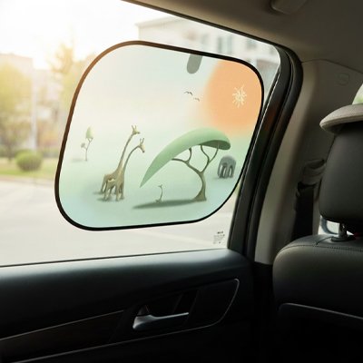 Pare soleil voiture idéal sur le vitre d'auto