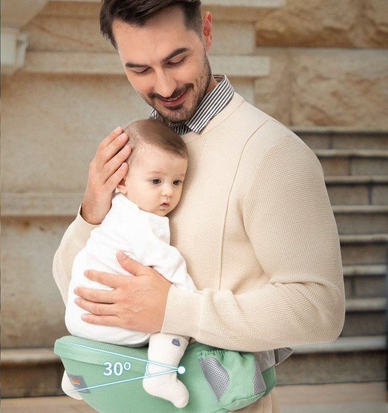 porte bébé ergonomique airgreen avec bébé dans la position ventrale