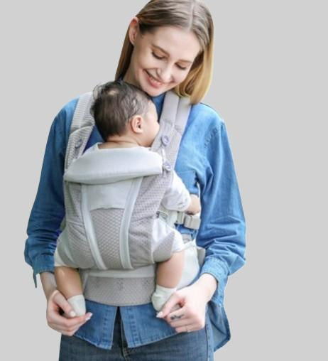 porte bebe ergonomique confort dorsal avec bébé