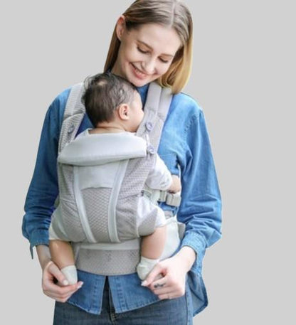 porte bebe ergonomique confort dorsal avec bébé