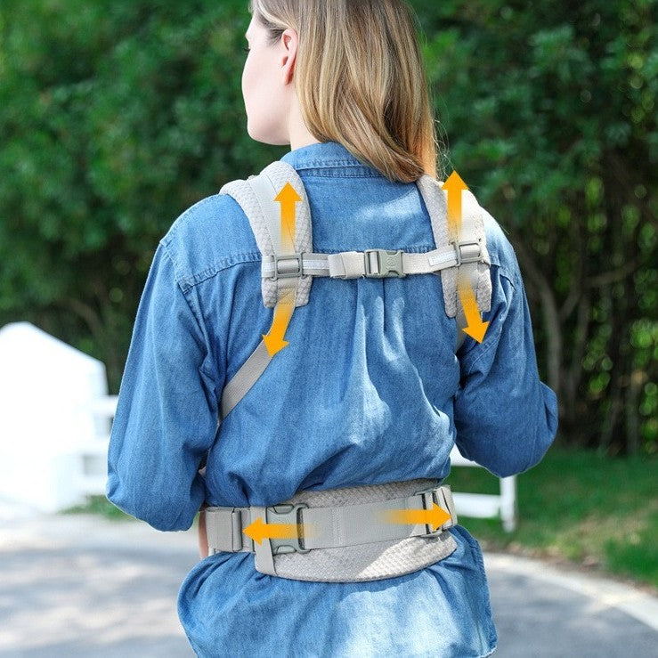 porte bebe ergonomique confort dorsal vue de derriere