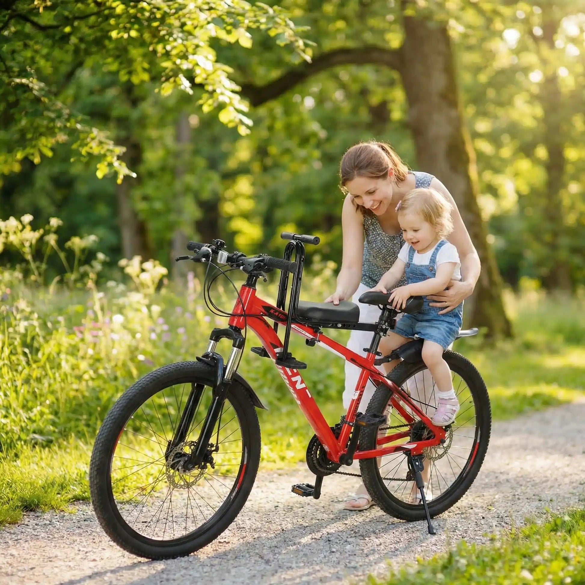 porte bébé vélo saferide avec bébé et maman