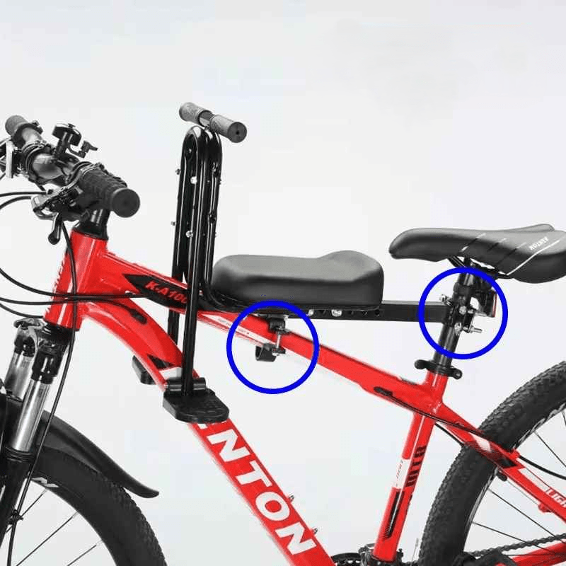 porte bébé vélo saferide fixé sur le vélo