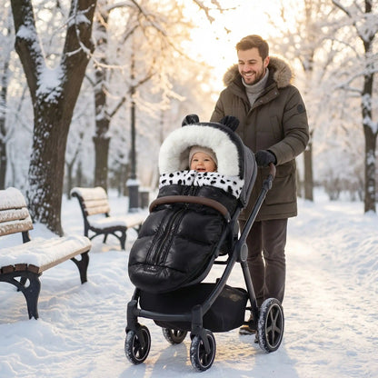 poussette chancelière thermo-confort avec papa