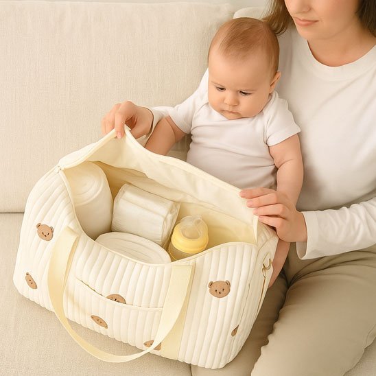 rangement intérieur du sac a langer bebe multifonction 