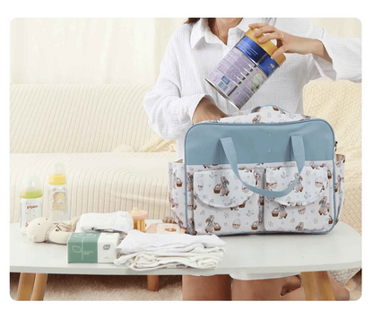 rangement d'essentiels de bébé dans sac a langer bebe imperméable multifonction