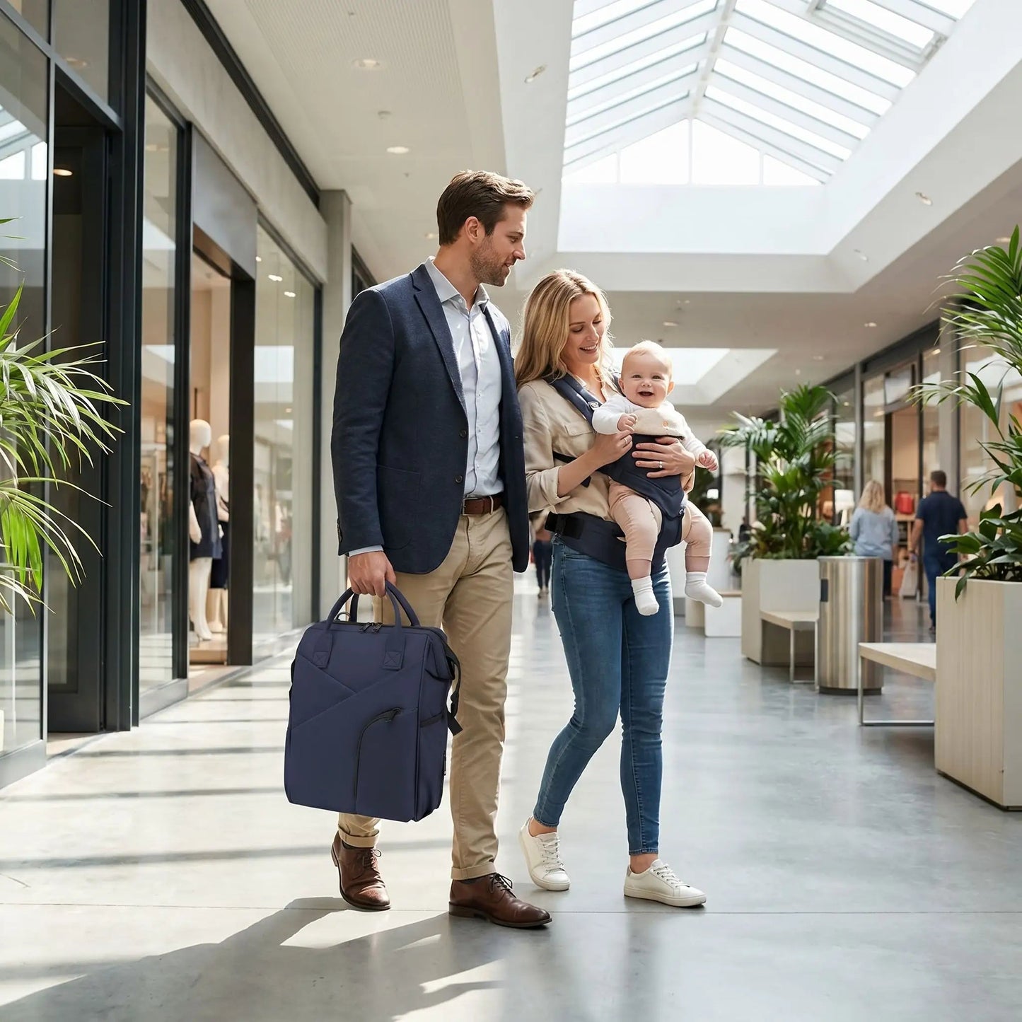 SAC A DOS A LANGER CHIC | Bleu - Havre Bébé