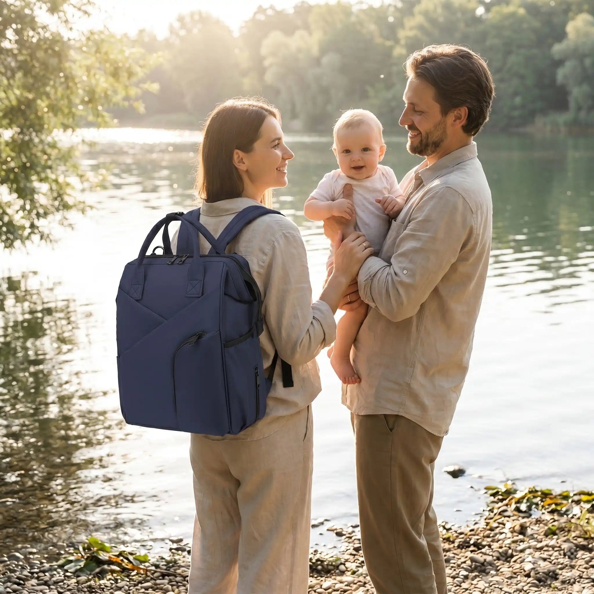 SAC A DOS A LANGER CHIC | Bleu - Havre Bébé