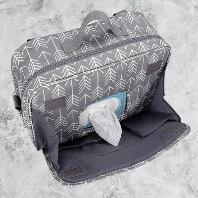 sac a langer happy chic babybag flèches poche pour lingettes