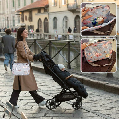 sac à langer organizer élégant avec maman et bébé