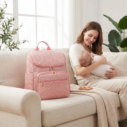 sac à langer sac à dos imperméable star au salon avec maman et bébé
