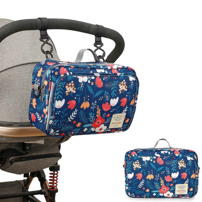 sac a langer bebe chic fleur attaché à la poussette