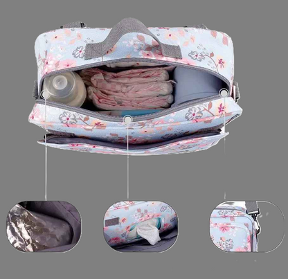 sac a langer happy chic babybag fleurs capacité intérieur 