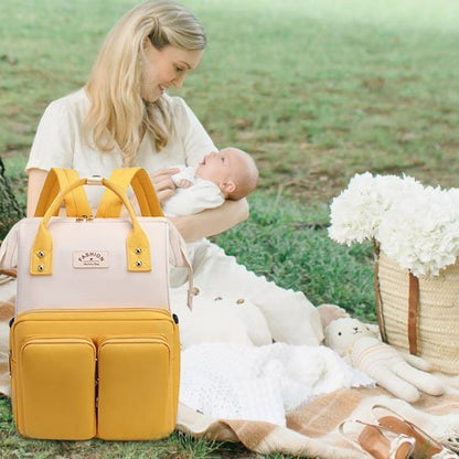  sac à langer organisé & élégant avec maman et bébé dans la nature 