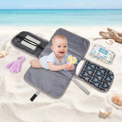 Tapis à langer nomade avec poche | Flèches - Havre Bébé