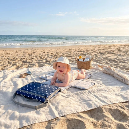 Tapis à langer nomade avec rangement | Léger - Havre Bébé