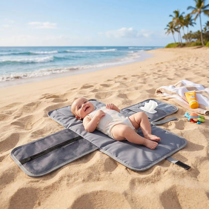 Tapis à langer nomade avec rangement | Léger - Havre Bébé