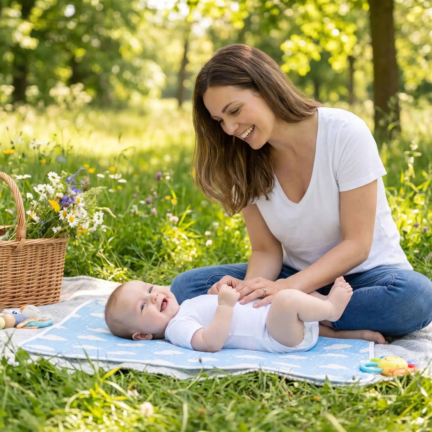 Tapis à langer nomade | BabyBlue - Havre Bébé