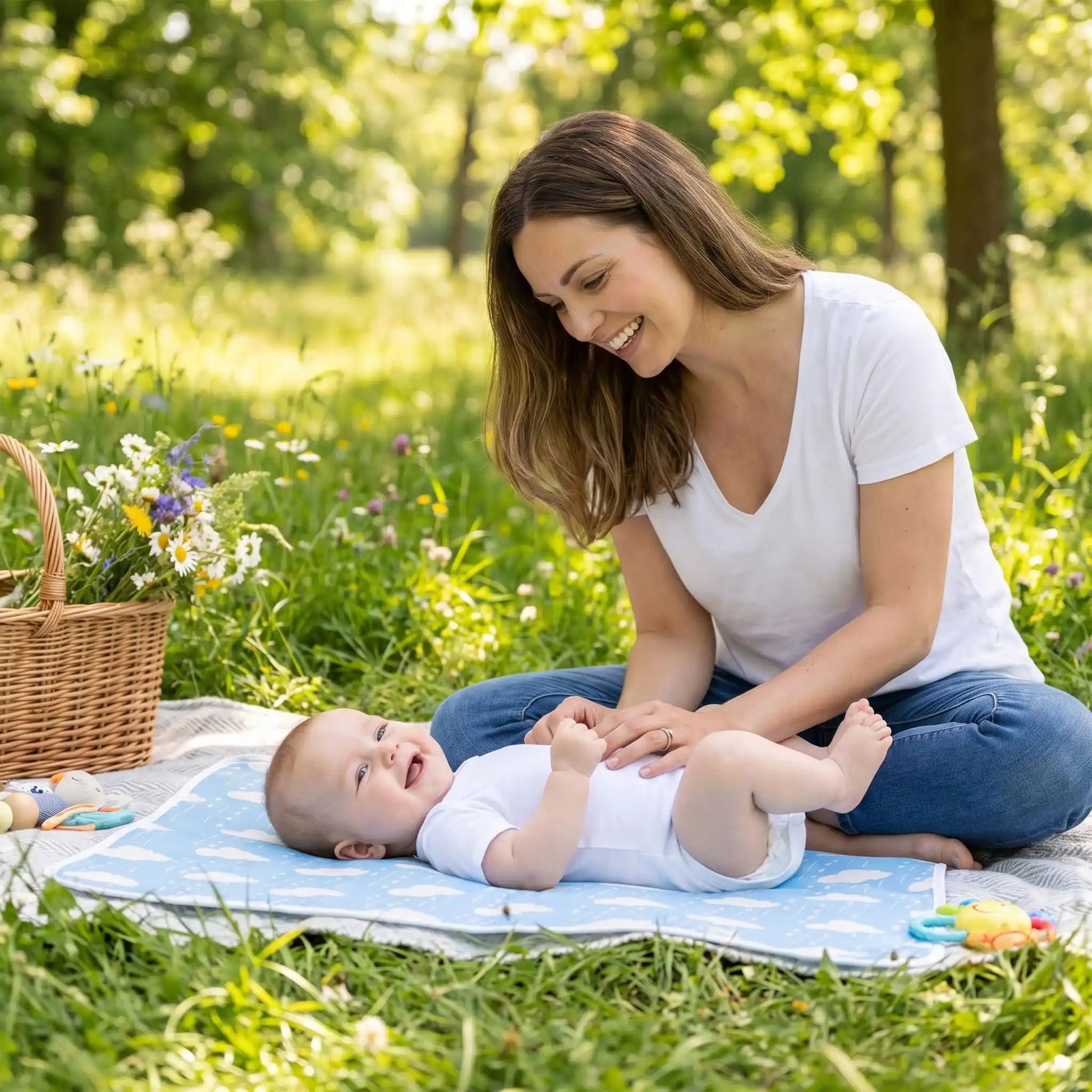 Tapis à langer nomade | BabyBlue - Havre Bébé