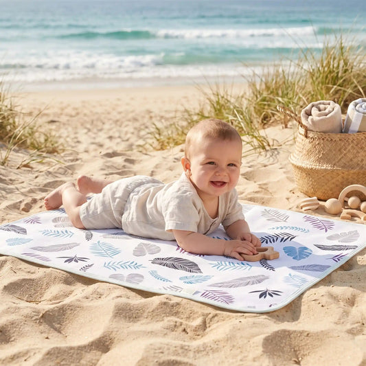 Tapis à langer nomade | Feuilles - Havre Bébé