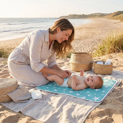 Tapis à langer nomade imperméable | Lavable - Havre Bébé